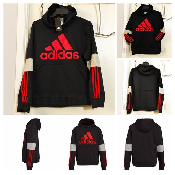 adidas Other - Red/Black  NWT adidas Youth boys Fleece Hoodie
